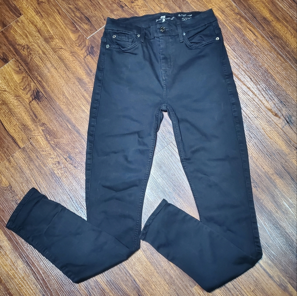 Women's 7 For All Mankind The High Waist Ankle Skinny Jean Size 26